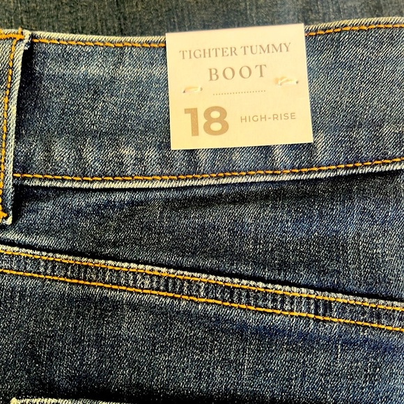 LANE BRYANT ๐ tighter tummy boot Women's Blue Jeans - Picture 4 of 5